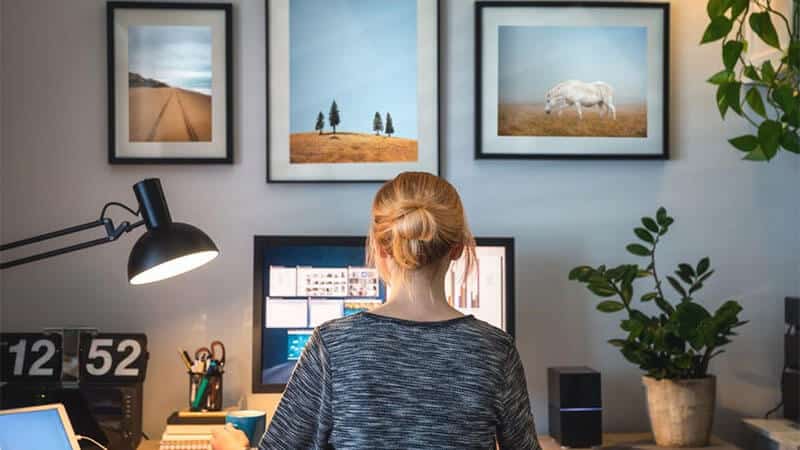 Remote worker at work