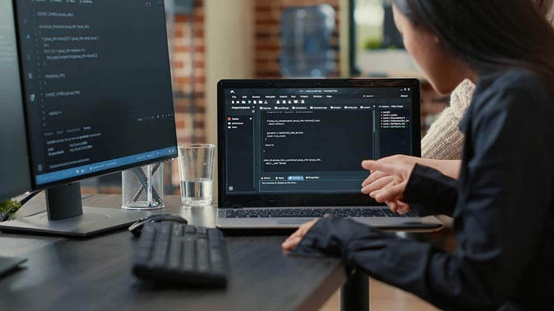 Software engineers at work